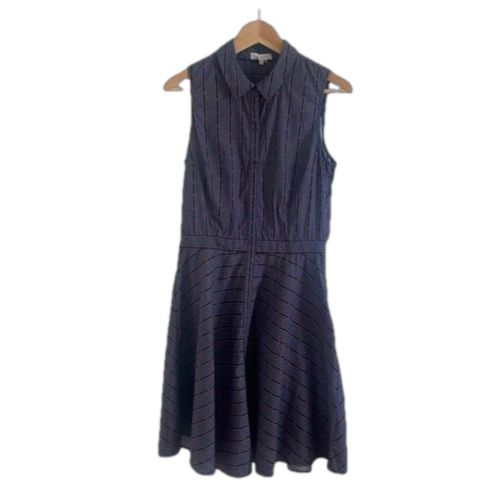 1.State Fit and Flare Button Collared Dress